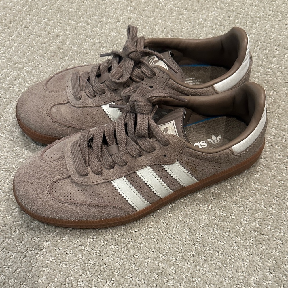 Adidas Men's Taupe and Silver Sneakers